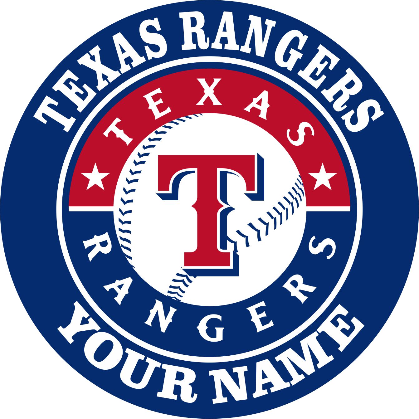 Texas Rangers Customized Logo vinyl decal